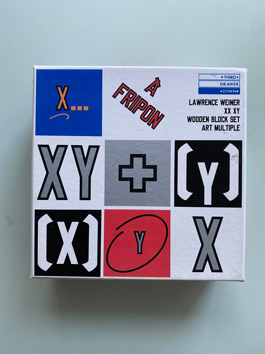 Lawrence Weiner XX XY Wooden Block Set by Lawrence Weiner 