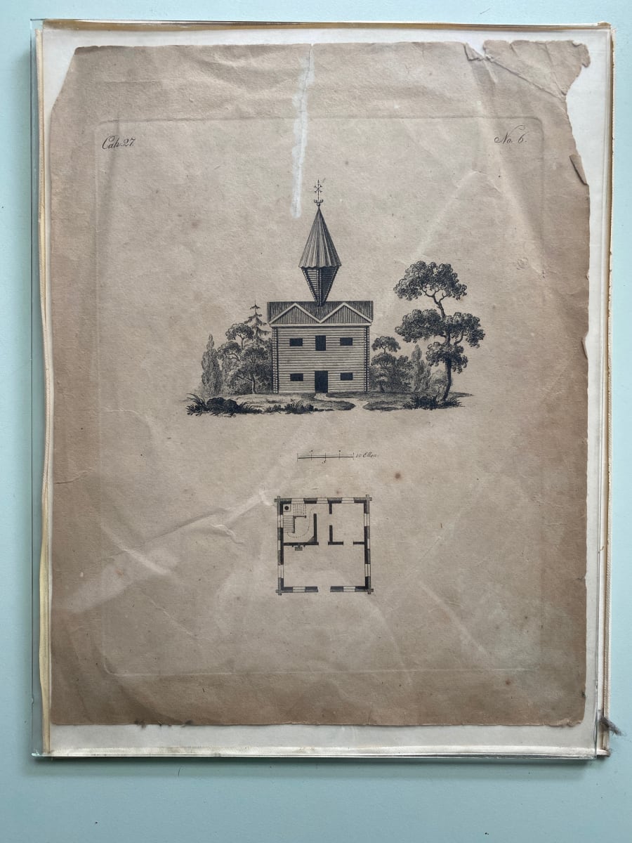 Medieval Russian church engraving by architecture unknown, Image 1.