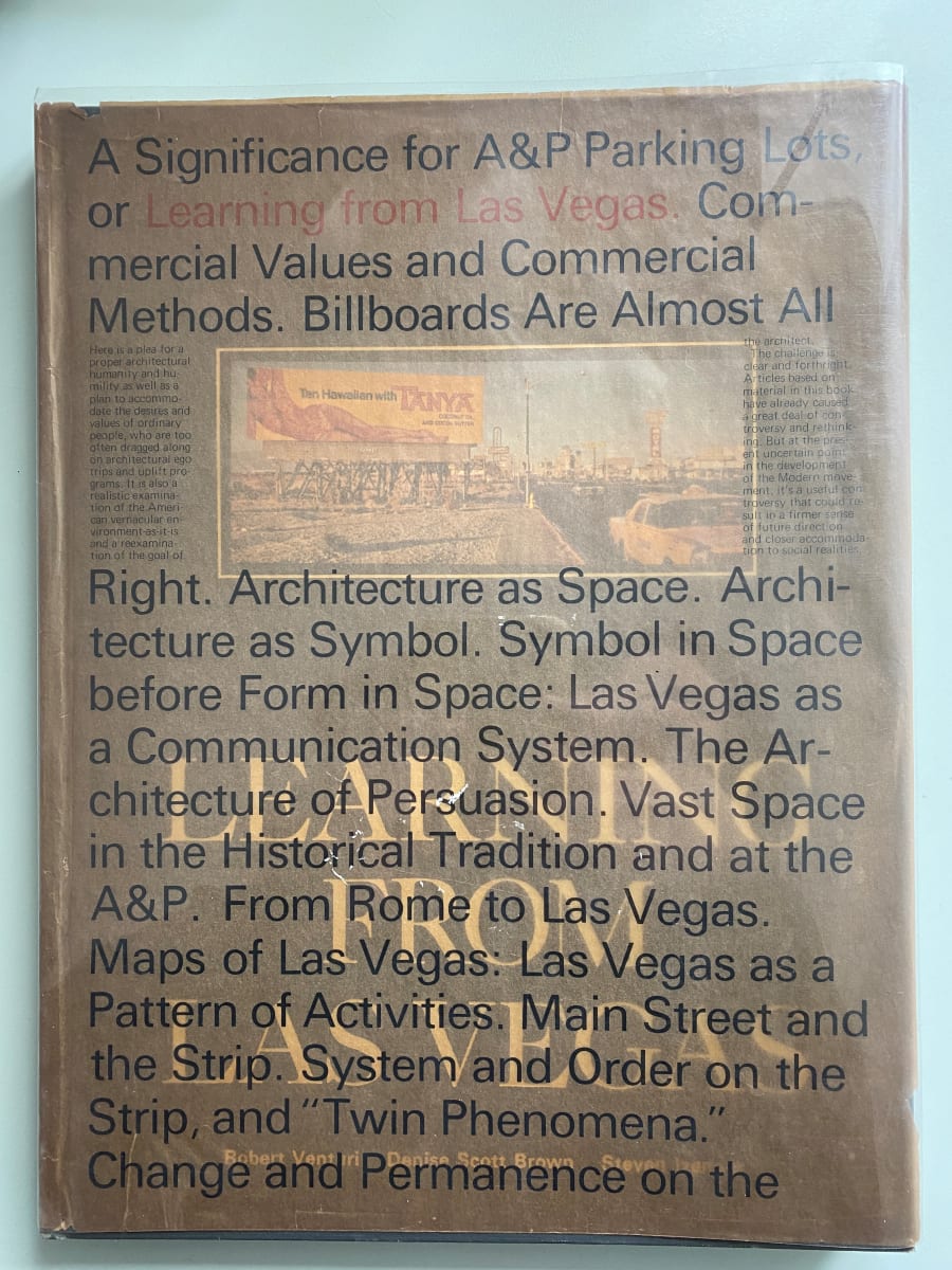 Learning from Las Vegas (Signed First Edition) by Denise Scott Brown, Robert Venturi, Image 2.