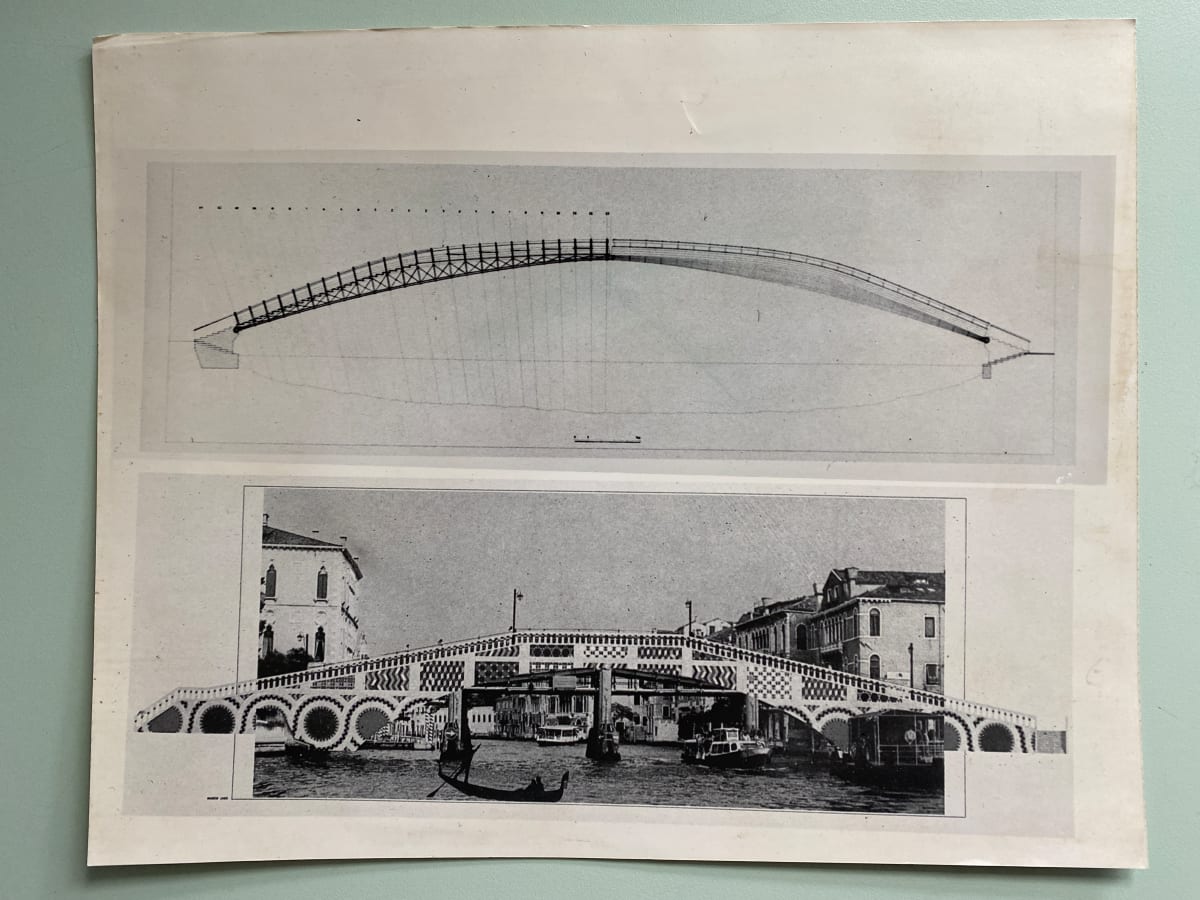 1985 press photo,  Venetian bridge designed by Robert Venturi by Robert Venturi 
