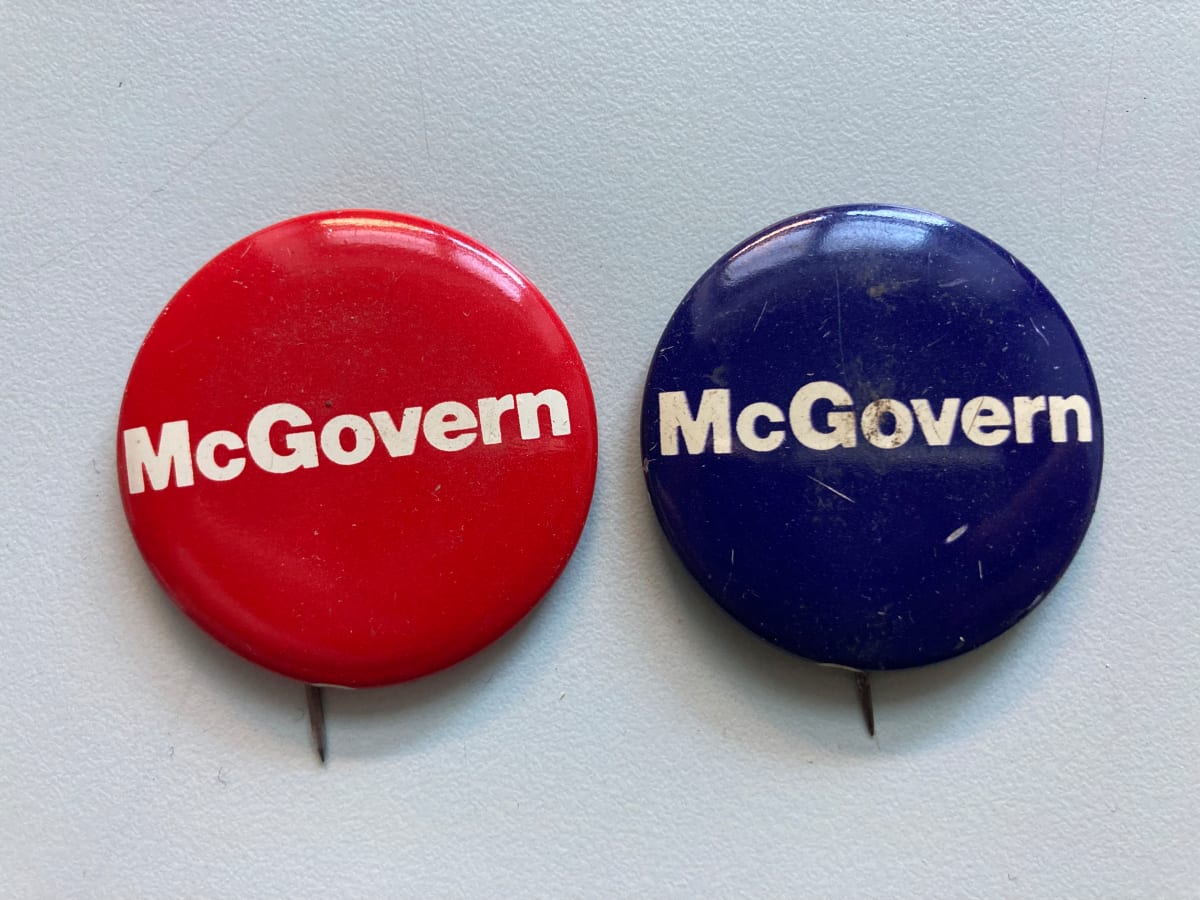 George McGovern Buttons by political campaign, Image 1.