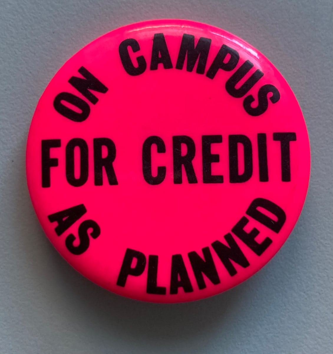 On Campus As Planned For Credit button by misc. unknown 