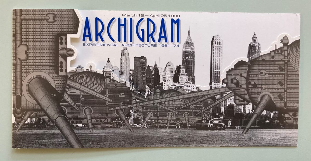 Archigram: Experimental Architecture 1961-74 exhibition announcement by Archigram 