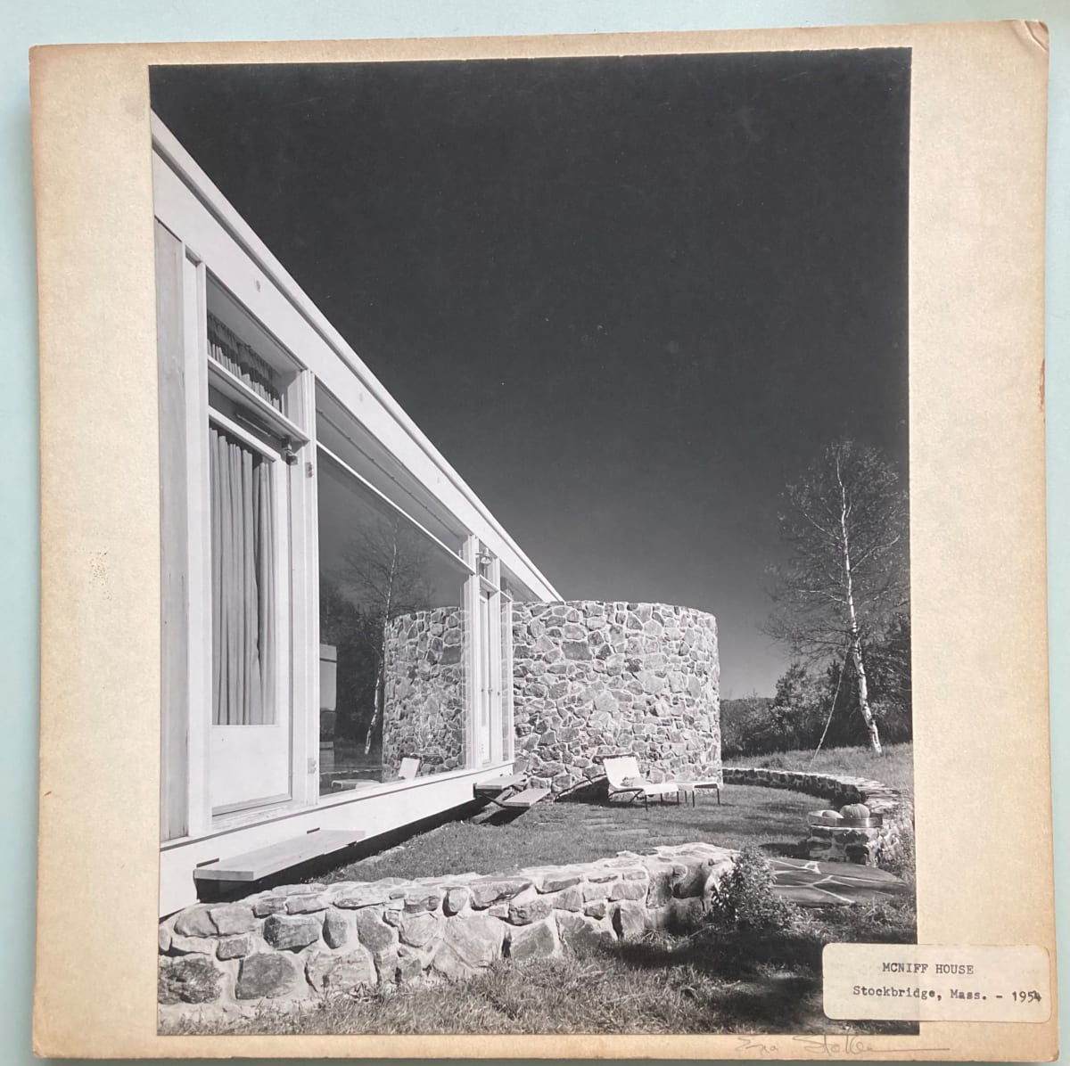 Entrance Terrace, McNiff Residence, Stockbridge, Mass. John M. Johansen Architect by Ezra Stoller 