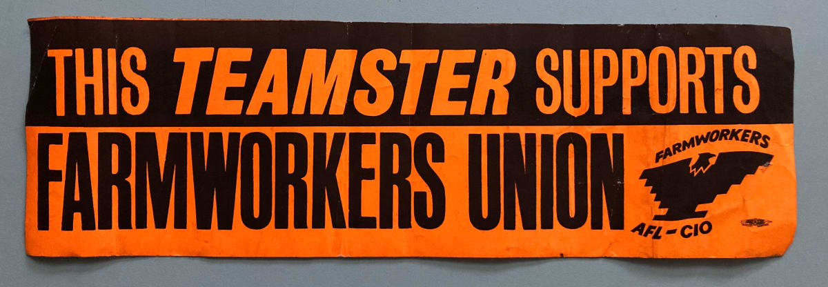 This Teamster Supports Farmworkers Union bumper sticker by United Farm Workers AFL CIO 