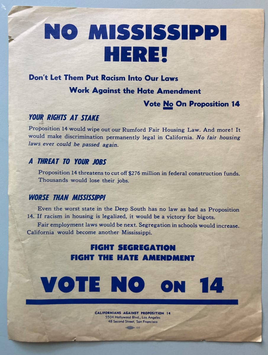 No Mississippi Here No on 14 leaflet by political campaign, Image 1.