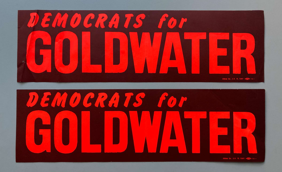 Democrats for Goldwater bumper stickers by political campaign 