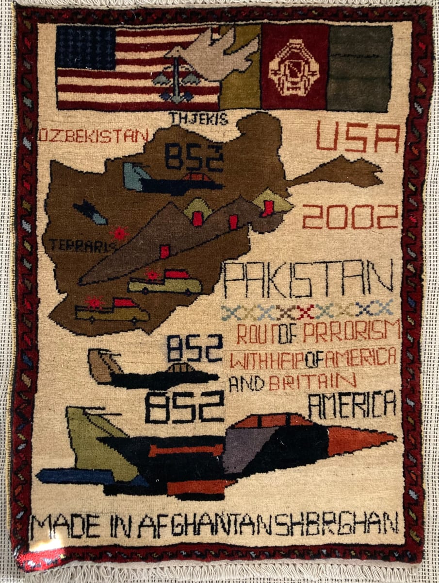 Afghan War Rug by folk art unknown 