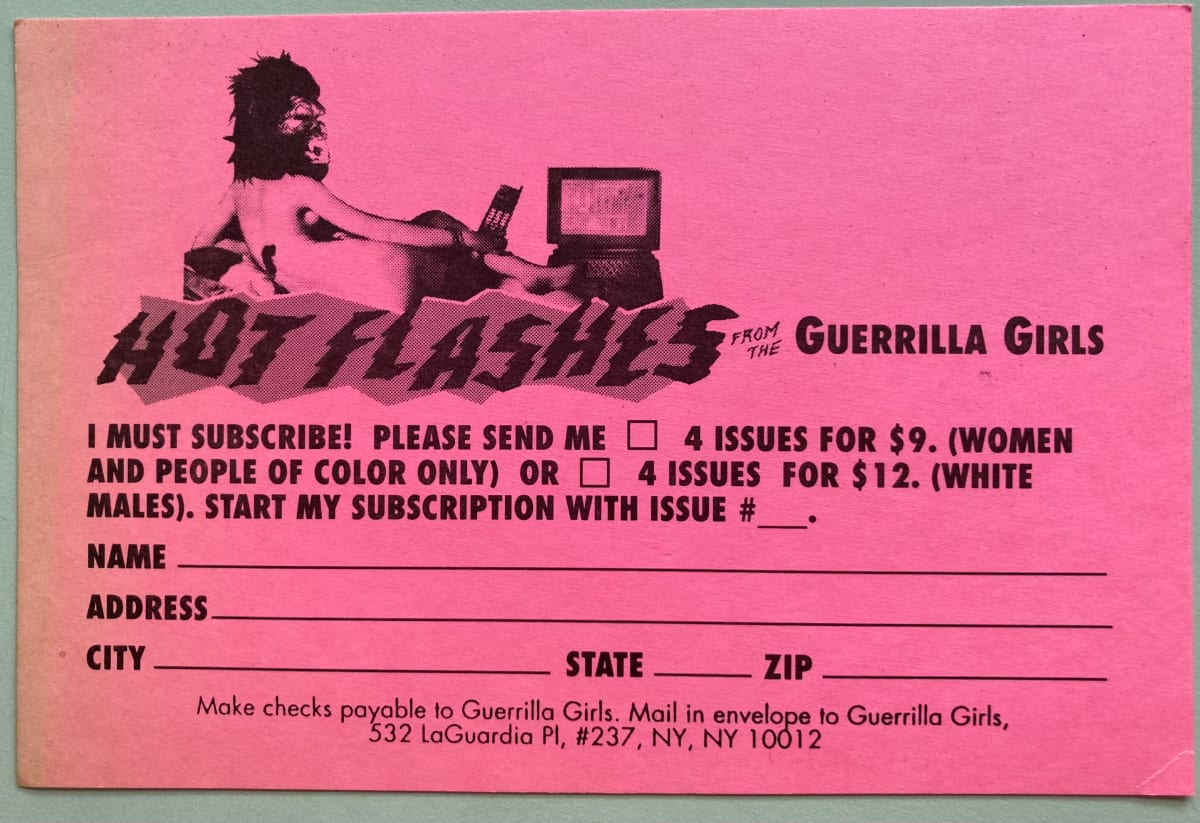 Hot Flashes subscription card by Guerrilla Girls, Image 1.