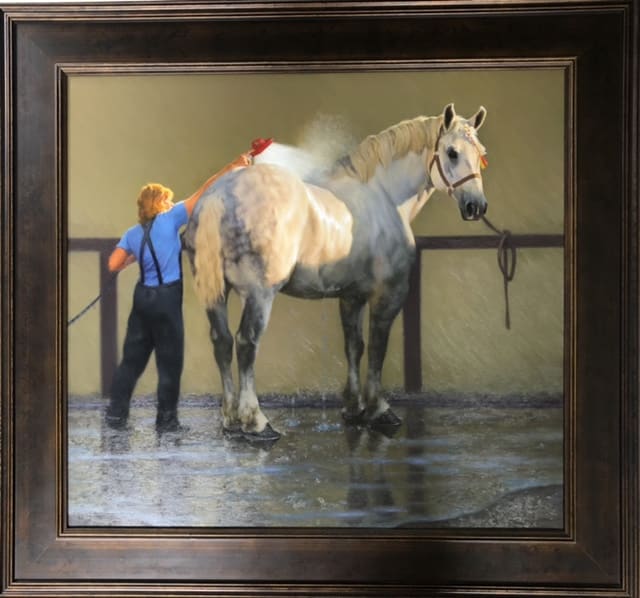 Early Morning at the Horse Show by Lynn Maderich 