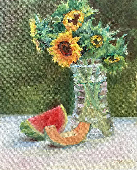 Sunflowers and Melons by Lauri Meyer 