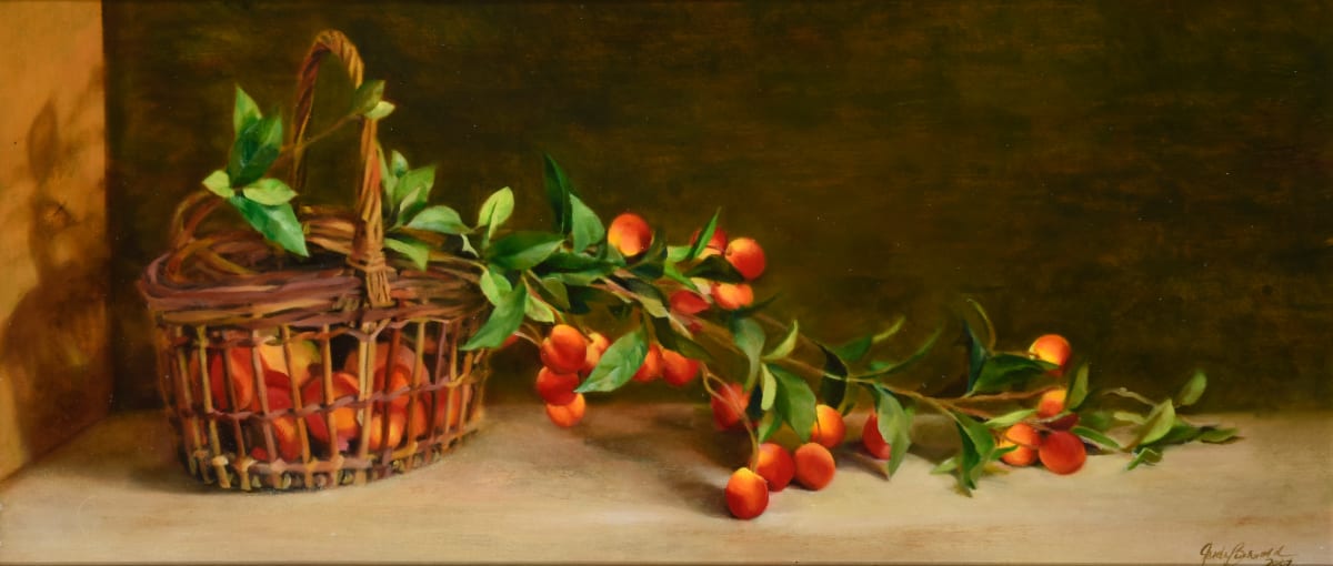Crabapples by Judy Buckvold  Image: Original in Private Collection. Giclee canvas reproduction available for purchase.
