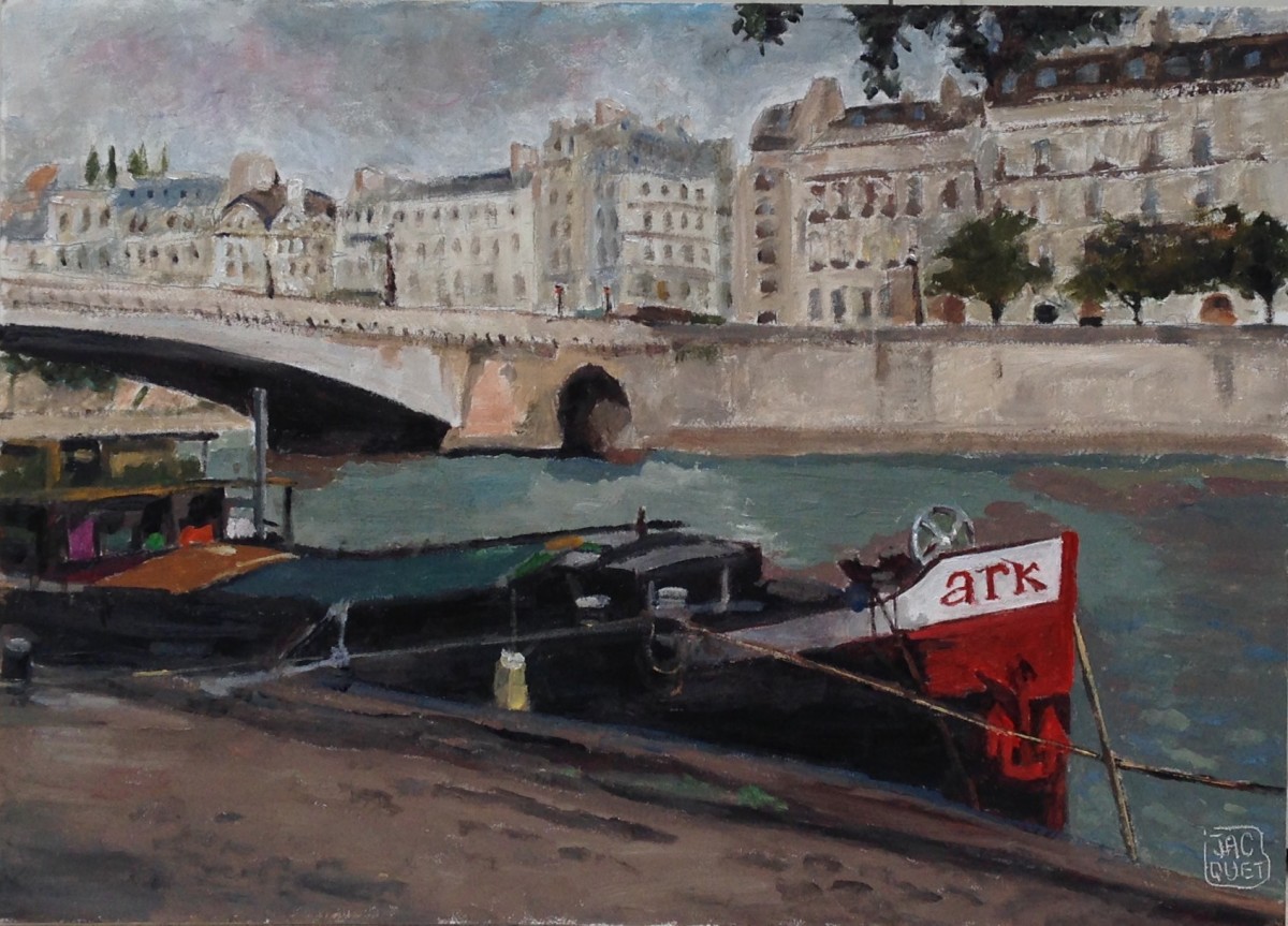 Quai de la Tournelle, Paris by Jean-Pierre Jacquet 