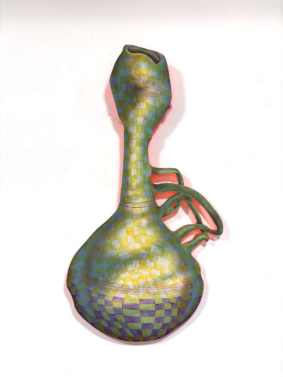 Multi-Handled Vessel with Worms by Cat Rigdon, Image 1.