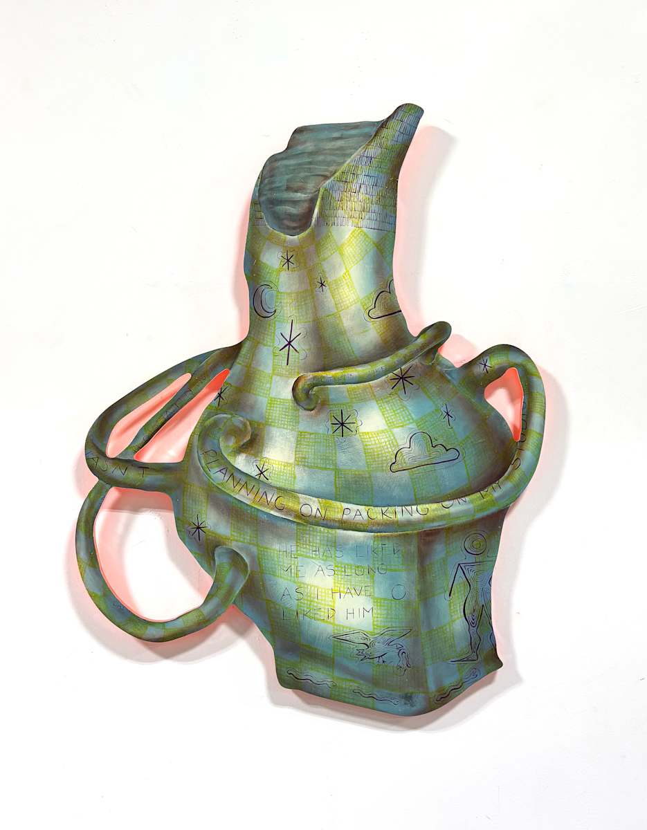 Going Through Emotions Handled Ewer by Cat Rigdon, Image 1.