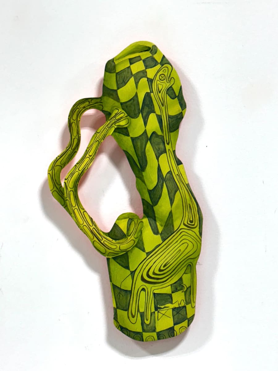 Yearning Beast Handled Vessel by Cat Rigdon 