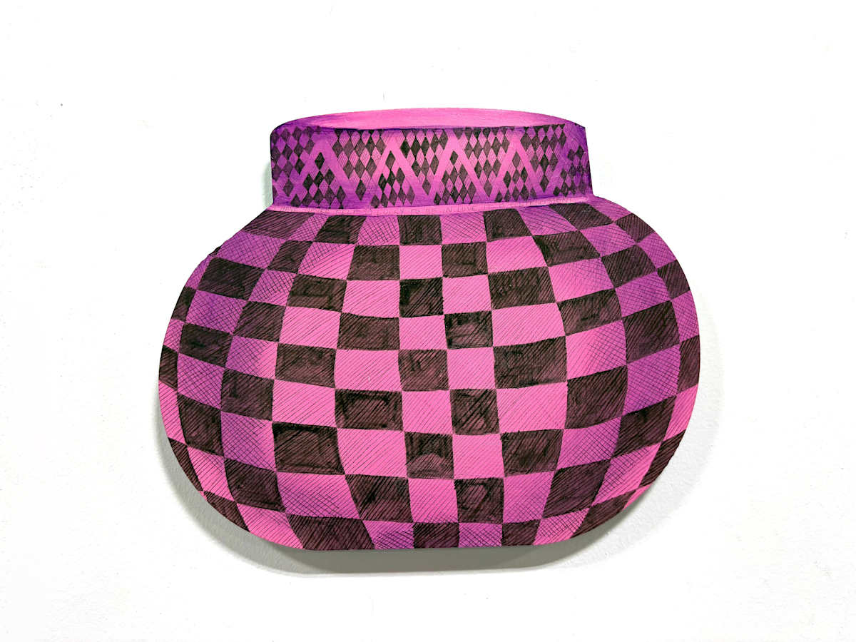 Covered Geometric Alabastron by Cat Rigdon, Image 1.