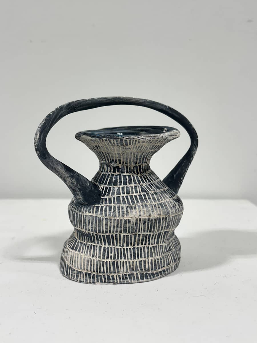 Baby in Love Handled Vessel by Cat Rigdon 