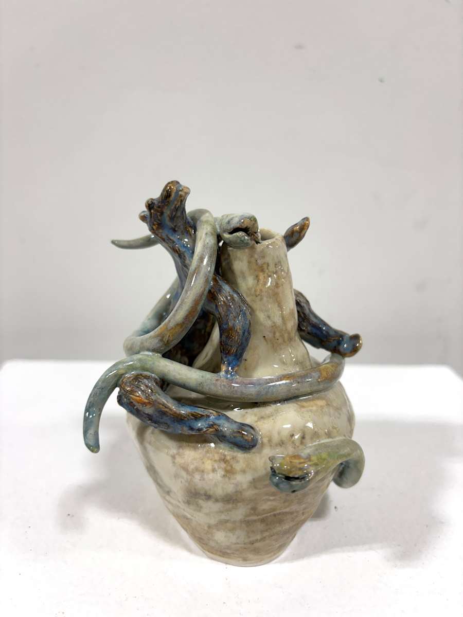 Beast Battle Vase by Cat Rigdon, Image 1.