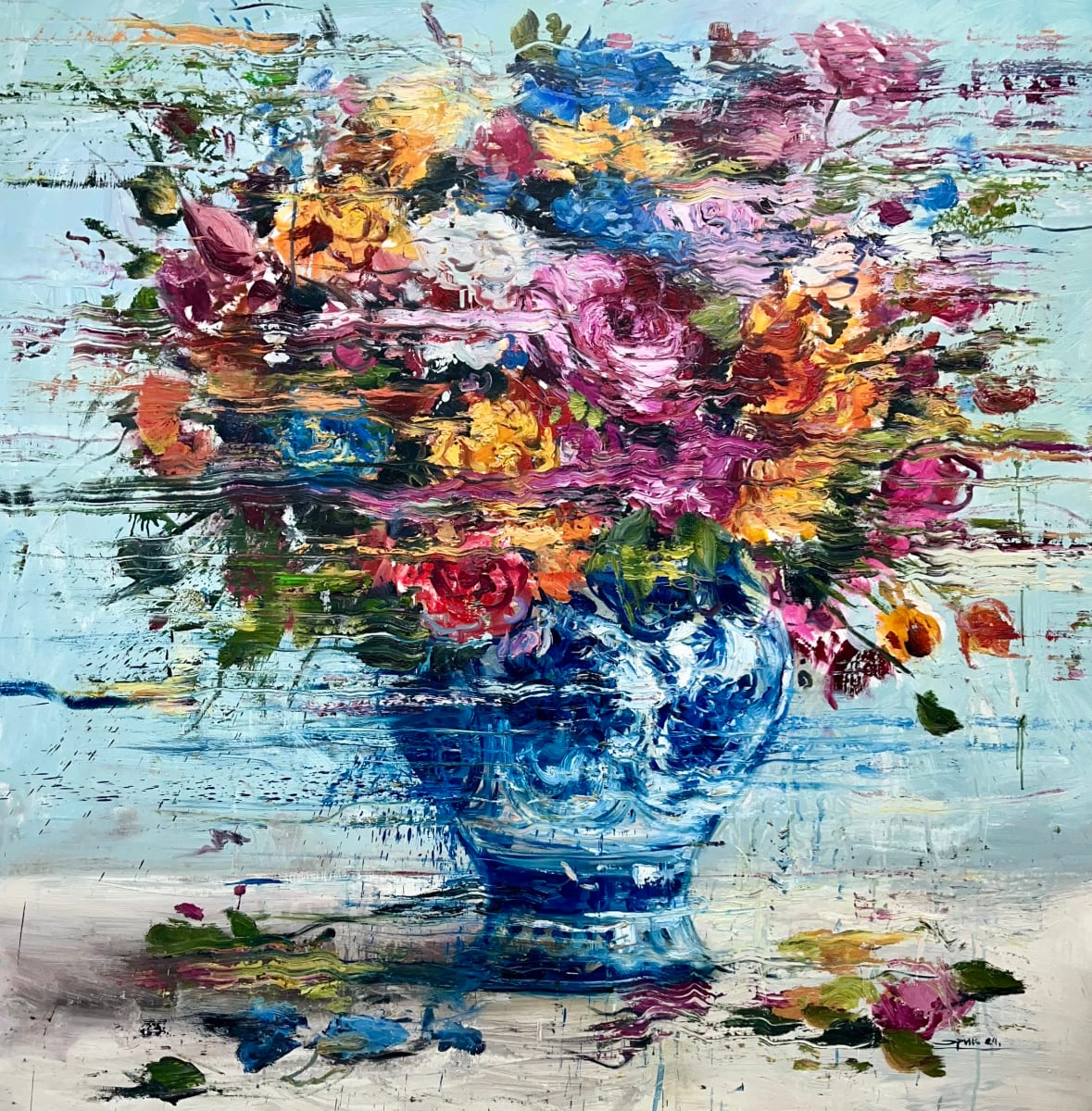 Porcelain and flowers by Eric Alfaro 