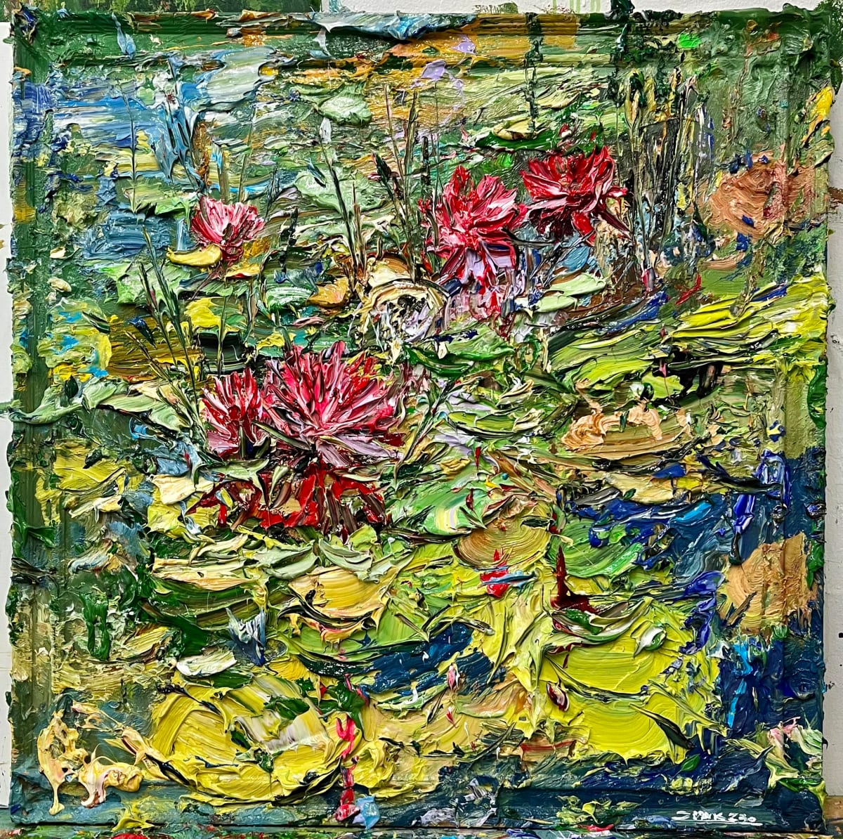 Red lotus flowers by Eric Alfaro 