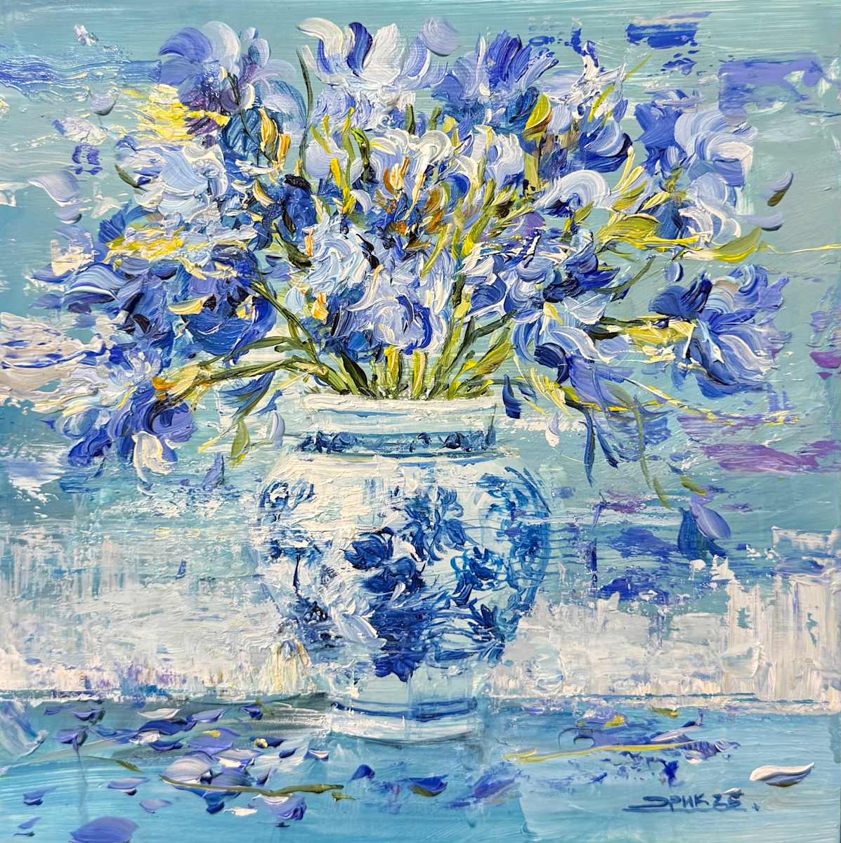 Porcelain and blue branches by Eric Alfaro 