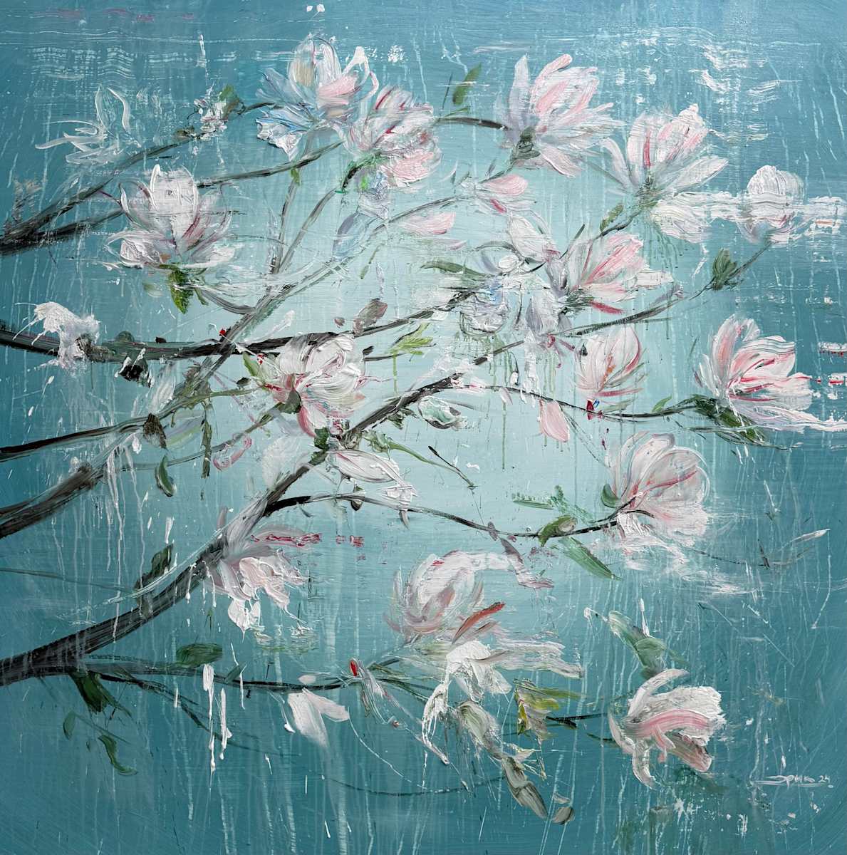 Moon with Magnolias by Eric Alfaro 