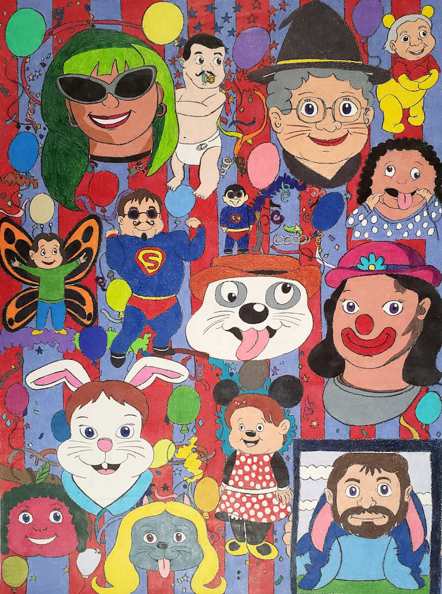 Ruben del Cid, Silly Faces Drawing, Image 1.