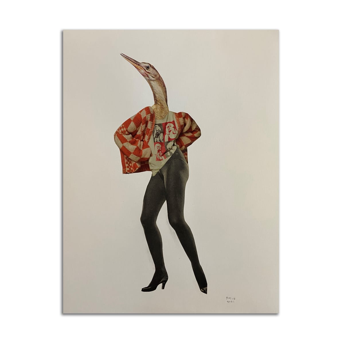 Bird in Tights with Sweater by Rosie Winstead 