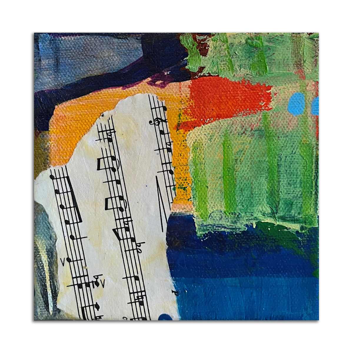 Blue Dot Painting by Stephanie Cramer 