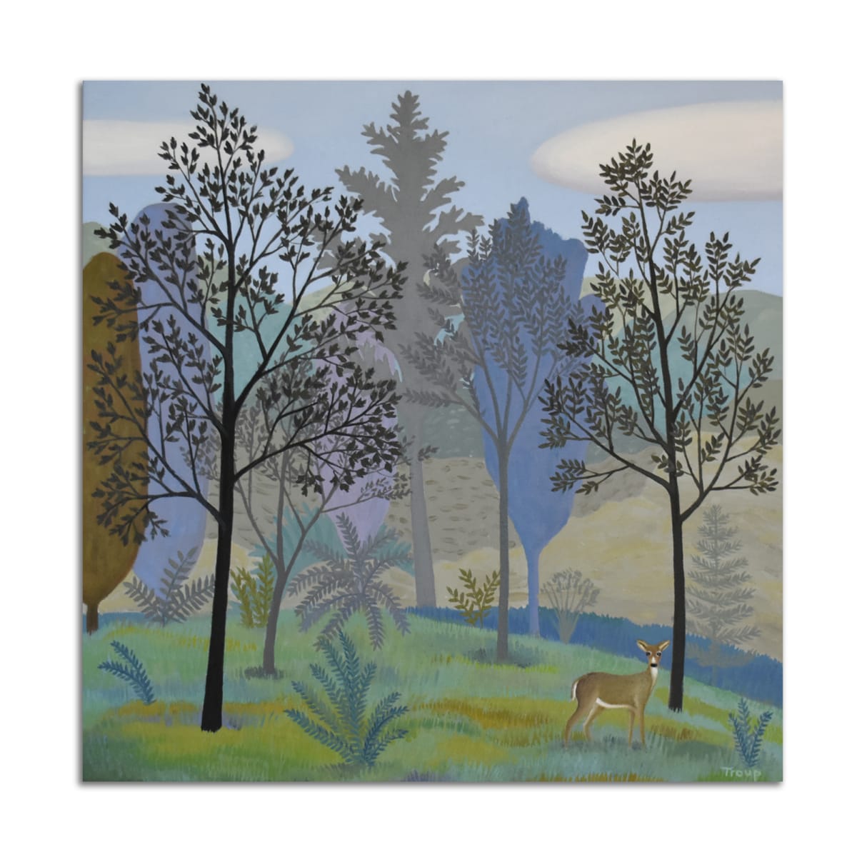 Deer and Trees by Jane Troup 