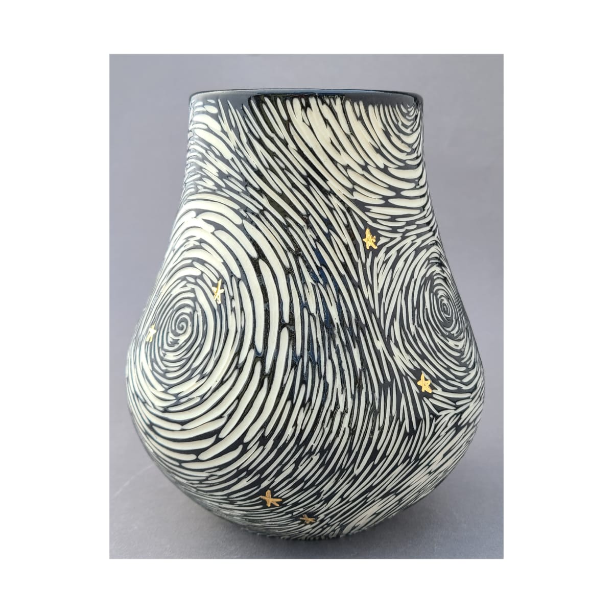 Stars and Swirls Vase by Kendle Durden 