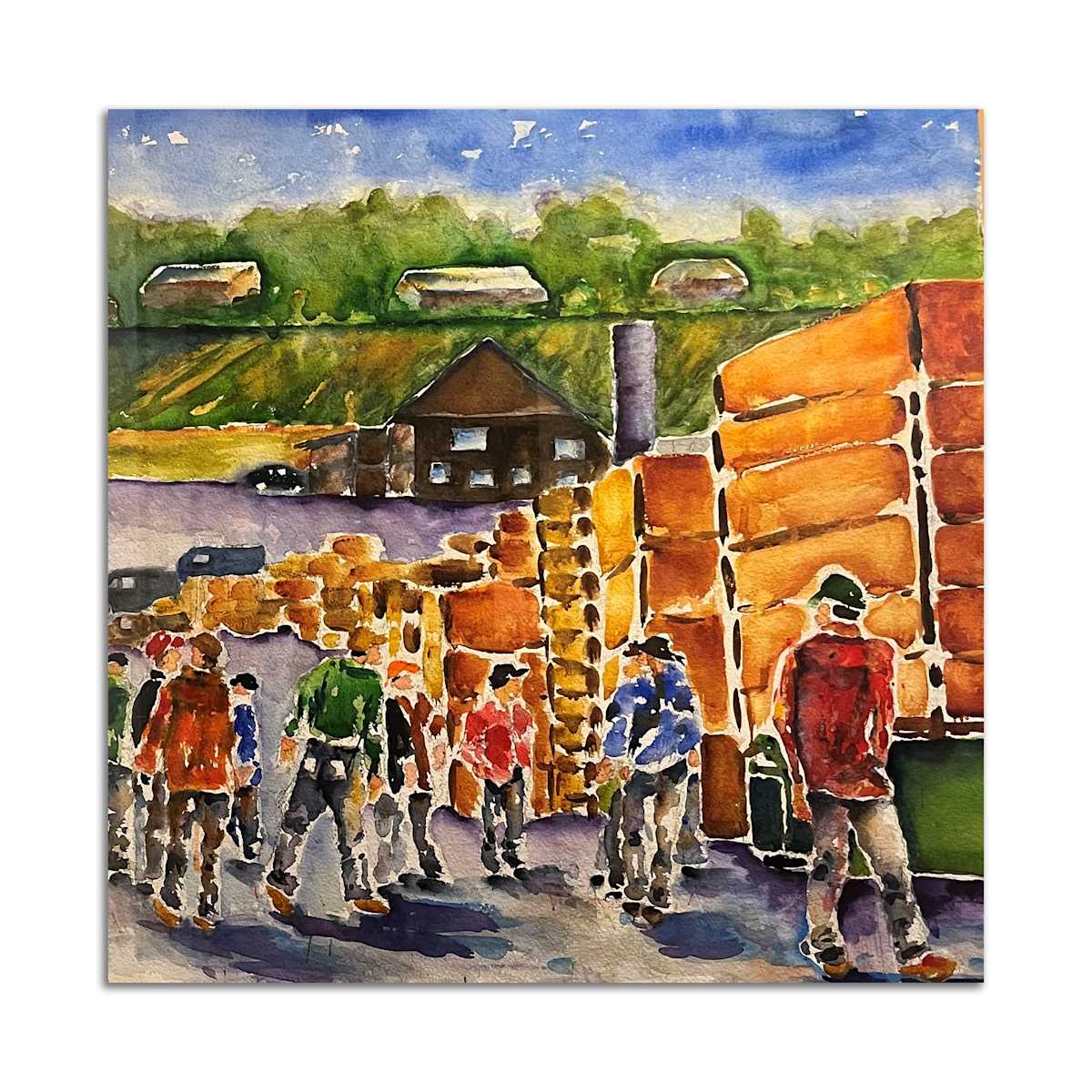 Hay Auction by Karen Schneider 