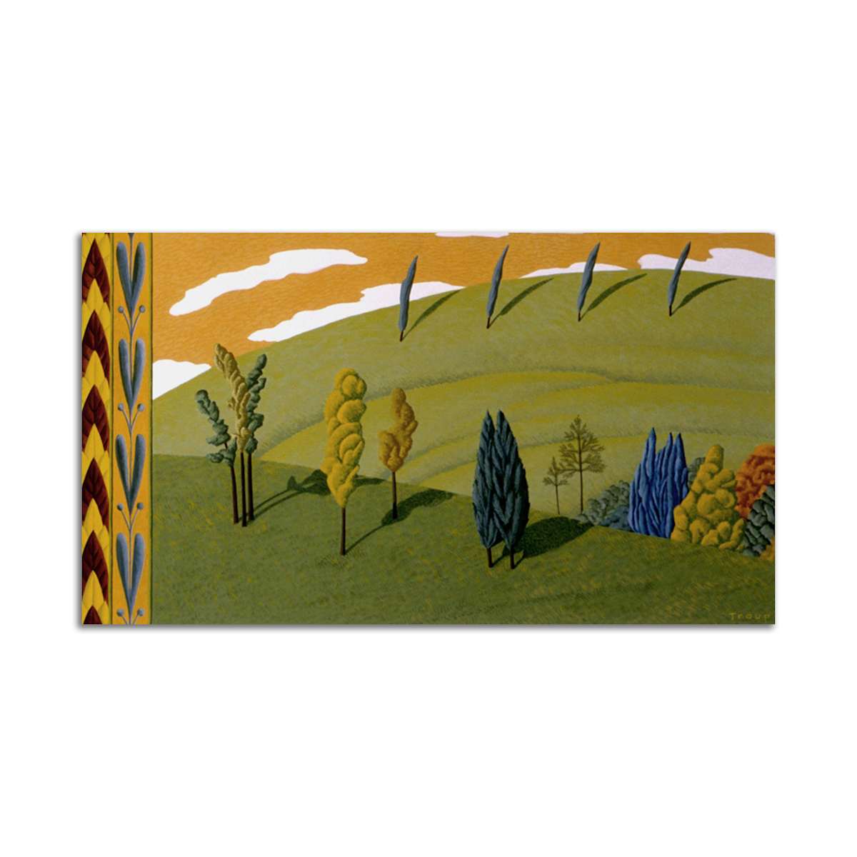 Landscape with Caramel Sky by Jane Troup 