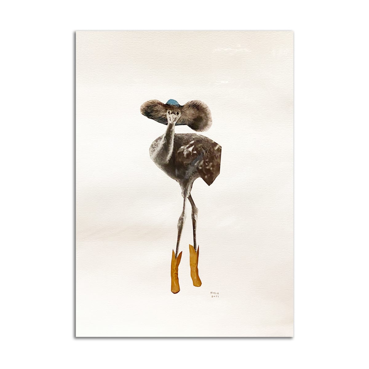 Ostrich in Cowboy Boots by Rosie Winstead 
