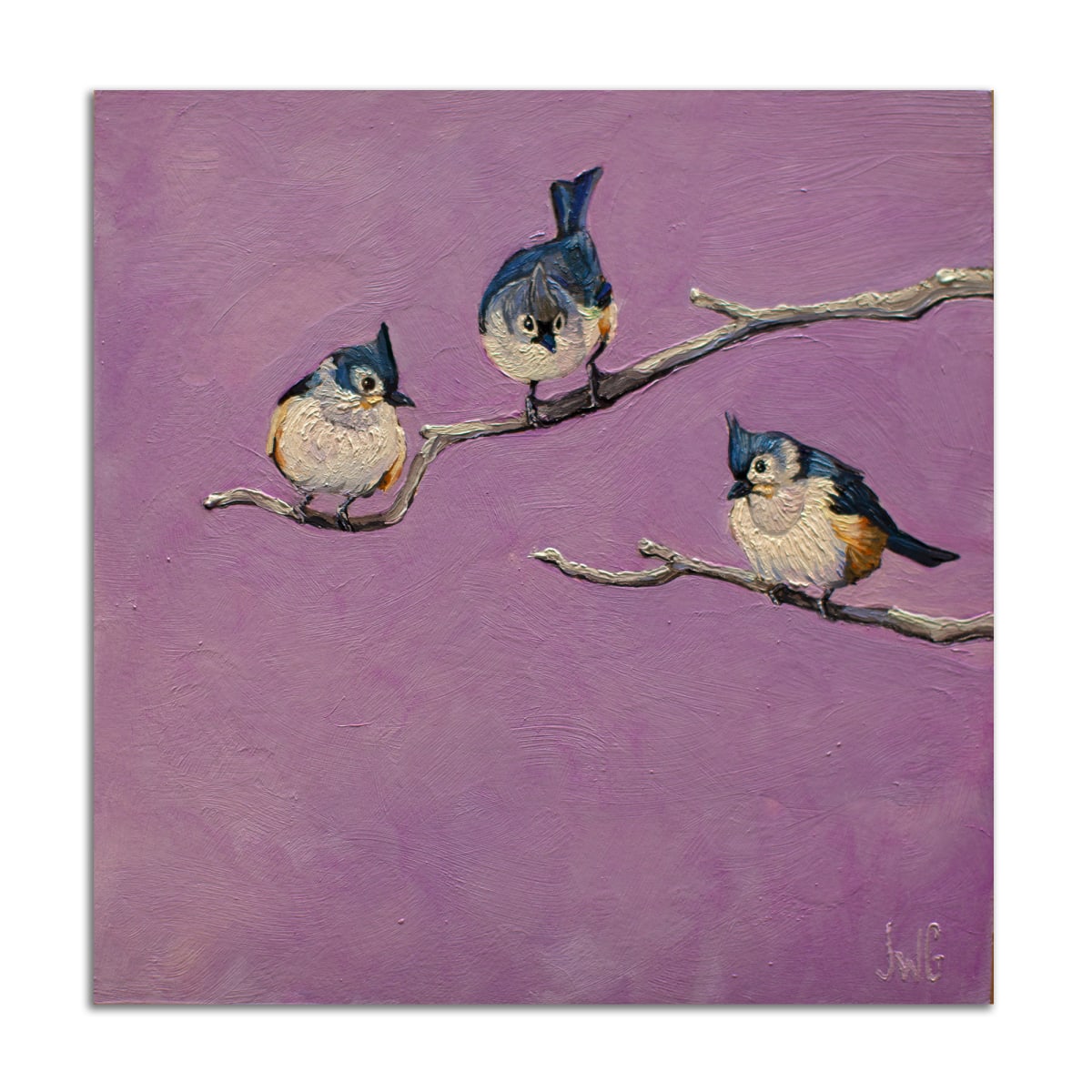 Titmice in Purple by Jared Gillett 