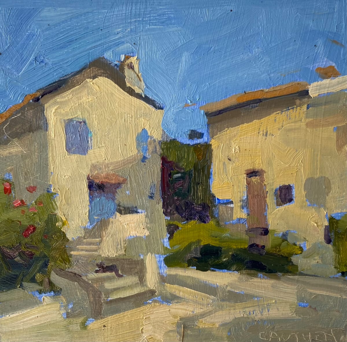 Town center  (Provence) by Jean Lee Cauthen 