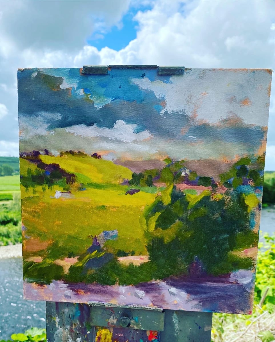 River Feale by Jean Lee Cauthen  Image: County Kerry on a very blustery day!  unframed. easily shipped.