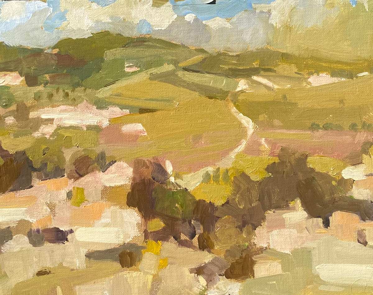 The road along town by Jean Lee Cauthen 