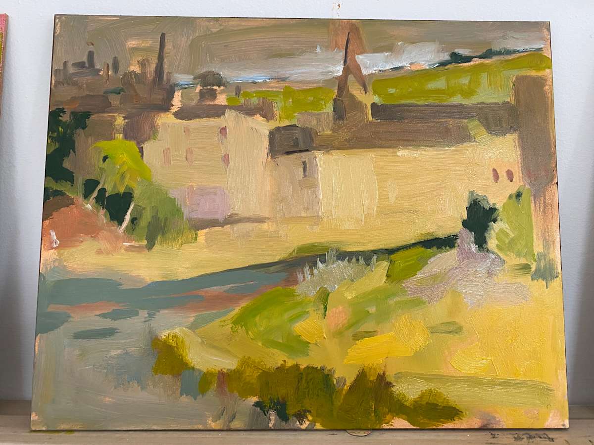 View of the Arms by Jean Lee Cauthen  Image: This hotel (The Listowel Arms) is a primary location in Listowel.  In the middle of town, this hotel hosts weddings, festivals and wonderful dinners.  This is the view of the back of the hotel from the banks of River Feale.  Unframed
