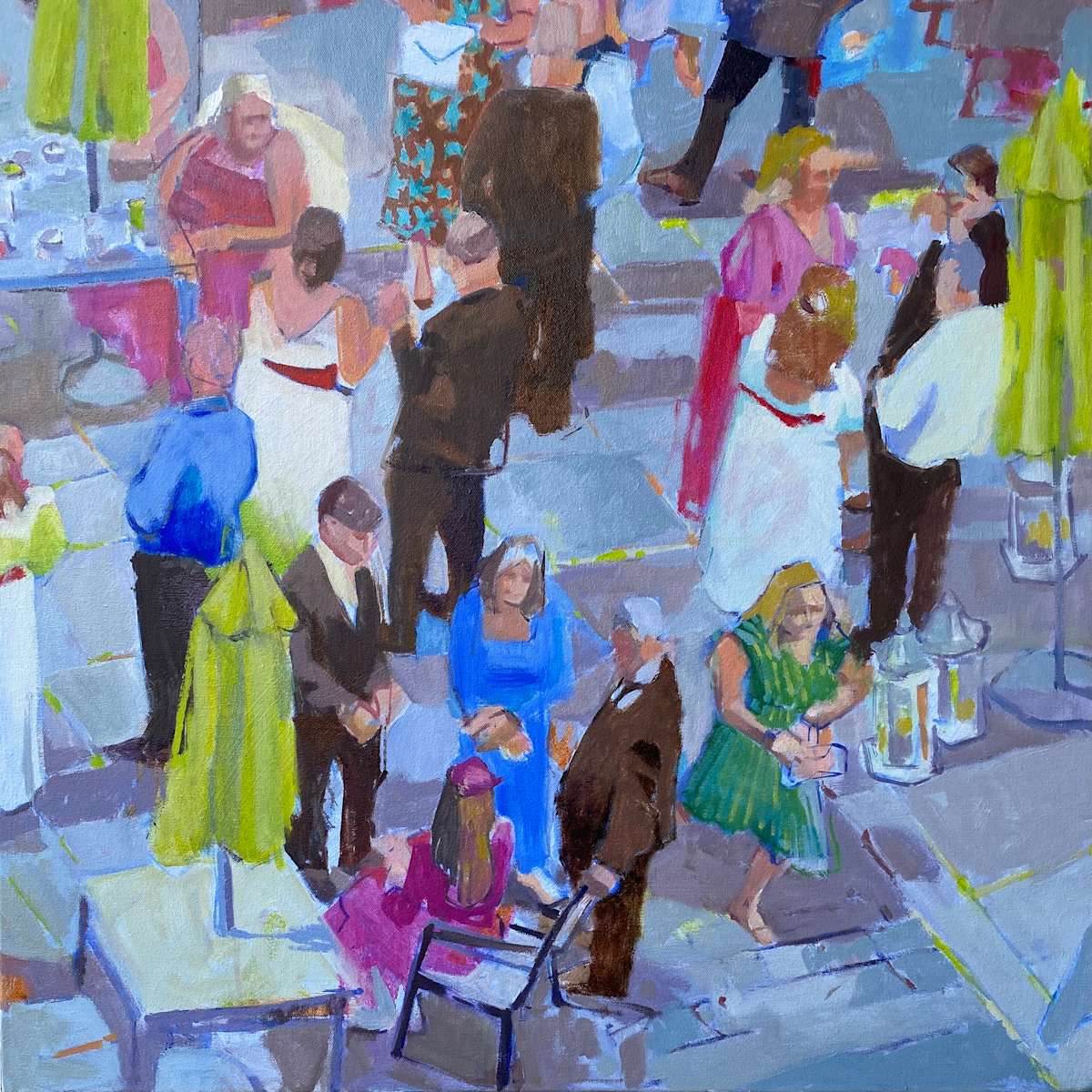 A Wedding: Bride's Side by Jean Lee Cauthen  Image: Framed