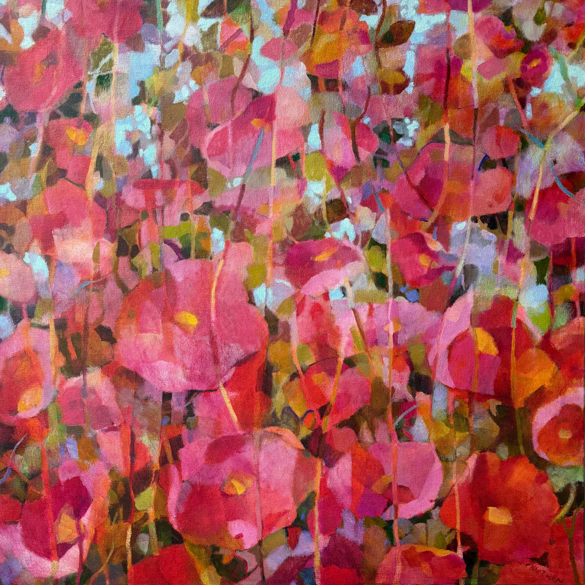 Where The Primrose Grow by Jean Lee Cauthen  Image: Framed