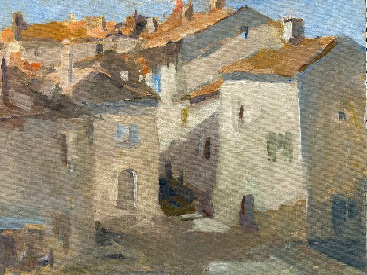 Quiet Streets, Dordogne Region, France by Jean Lee Cauthen  Image: unframed, shipping US is included