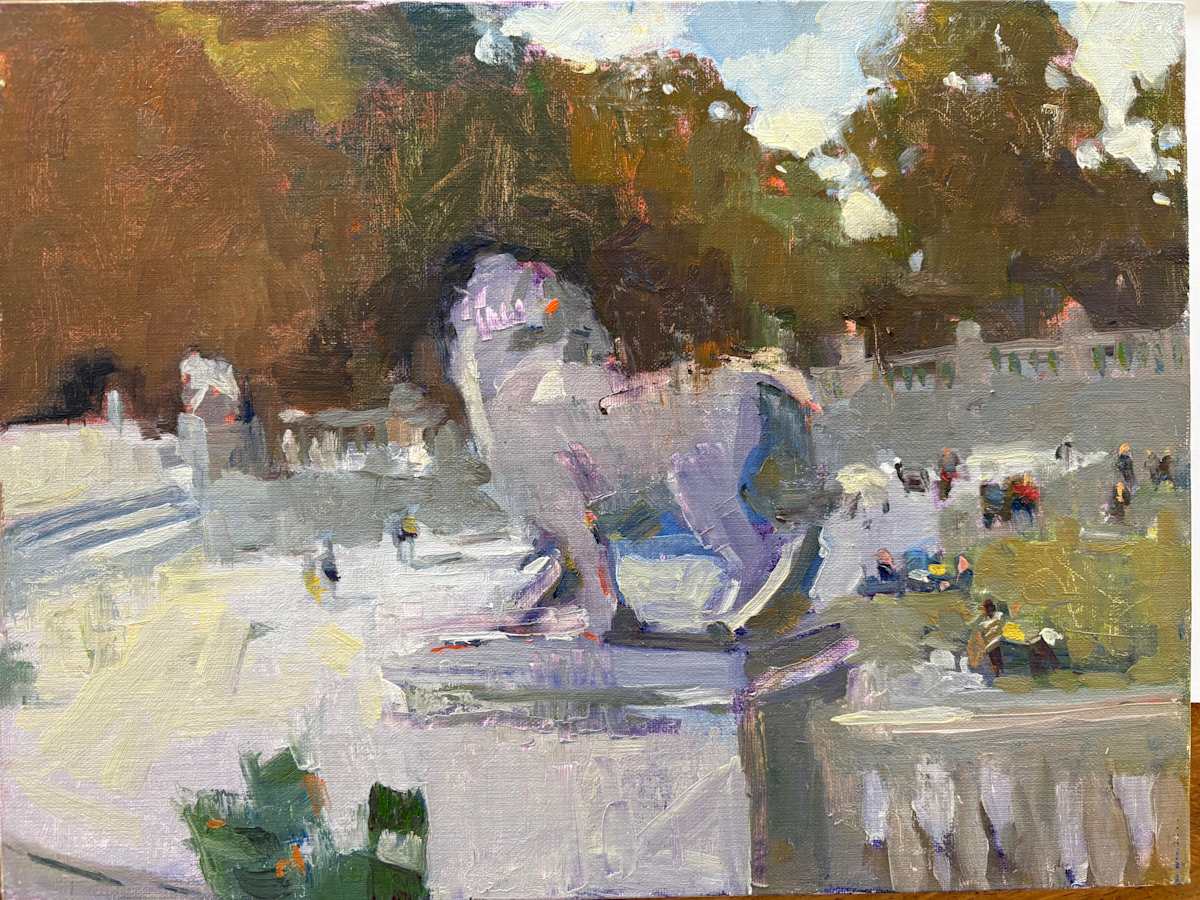 King of the Gardens,  Luxembourg Garden, Paris by Jean Lee Cauthen  Image: unframed, shipping US is included