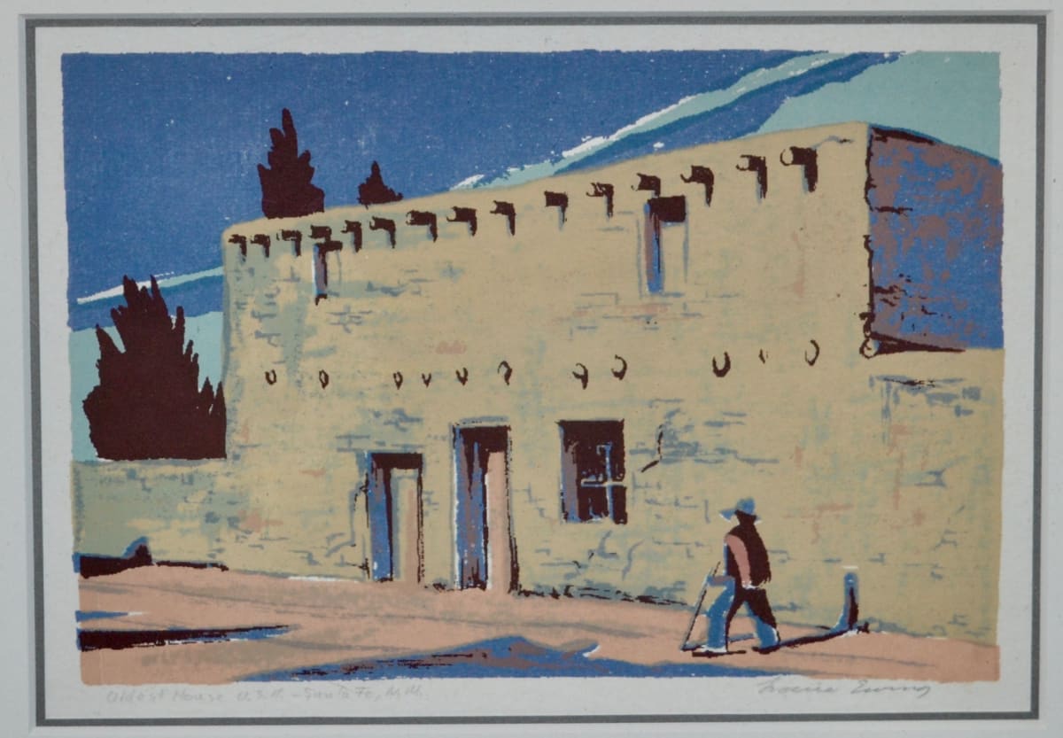 The Oldest House U.S.A. - Santa Fe, N.M. by Louie Ewing 