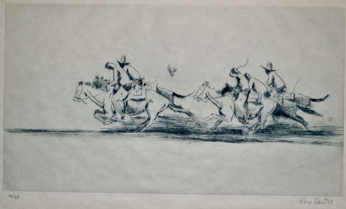 Untitled (Horse Race) by Ross Santee 