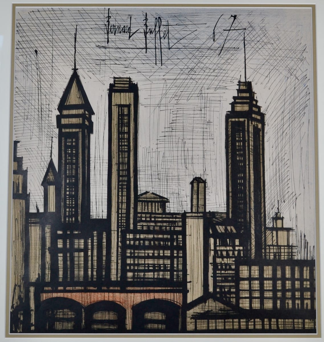 Exhibition Poster (Bernard Buffet, New York, 1967) by Atelier Mourlot (printer) 