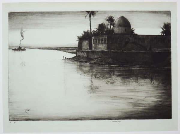 Tigris Night (Ezra's Tomb) by Charles William Cain 