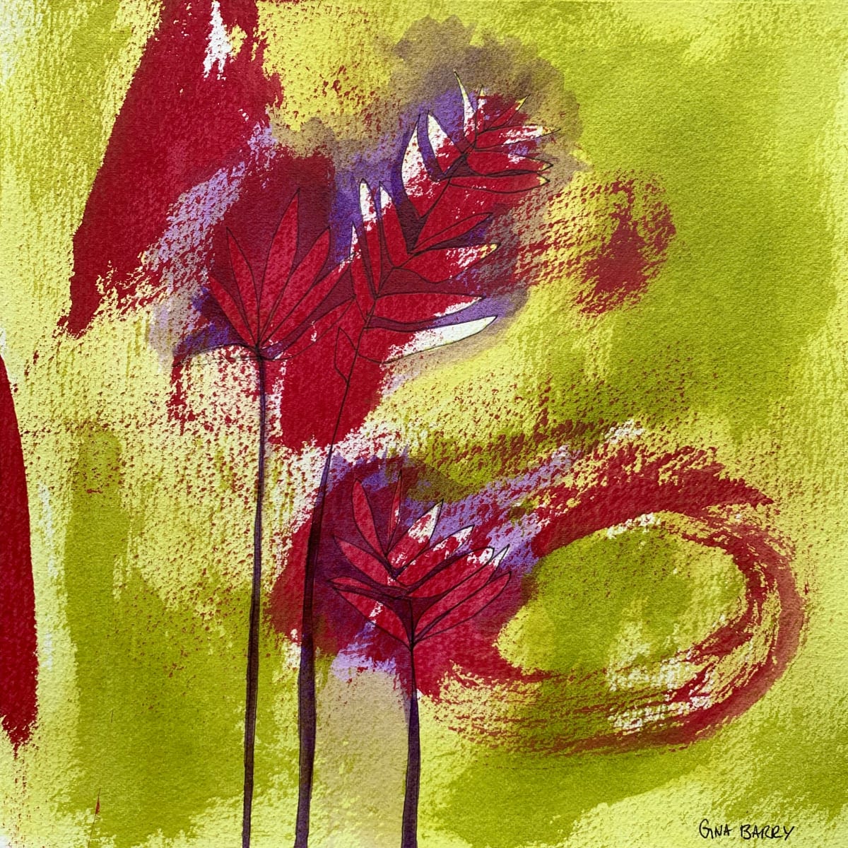 Indian Paint Swirls by Gina Barry 