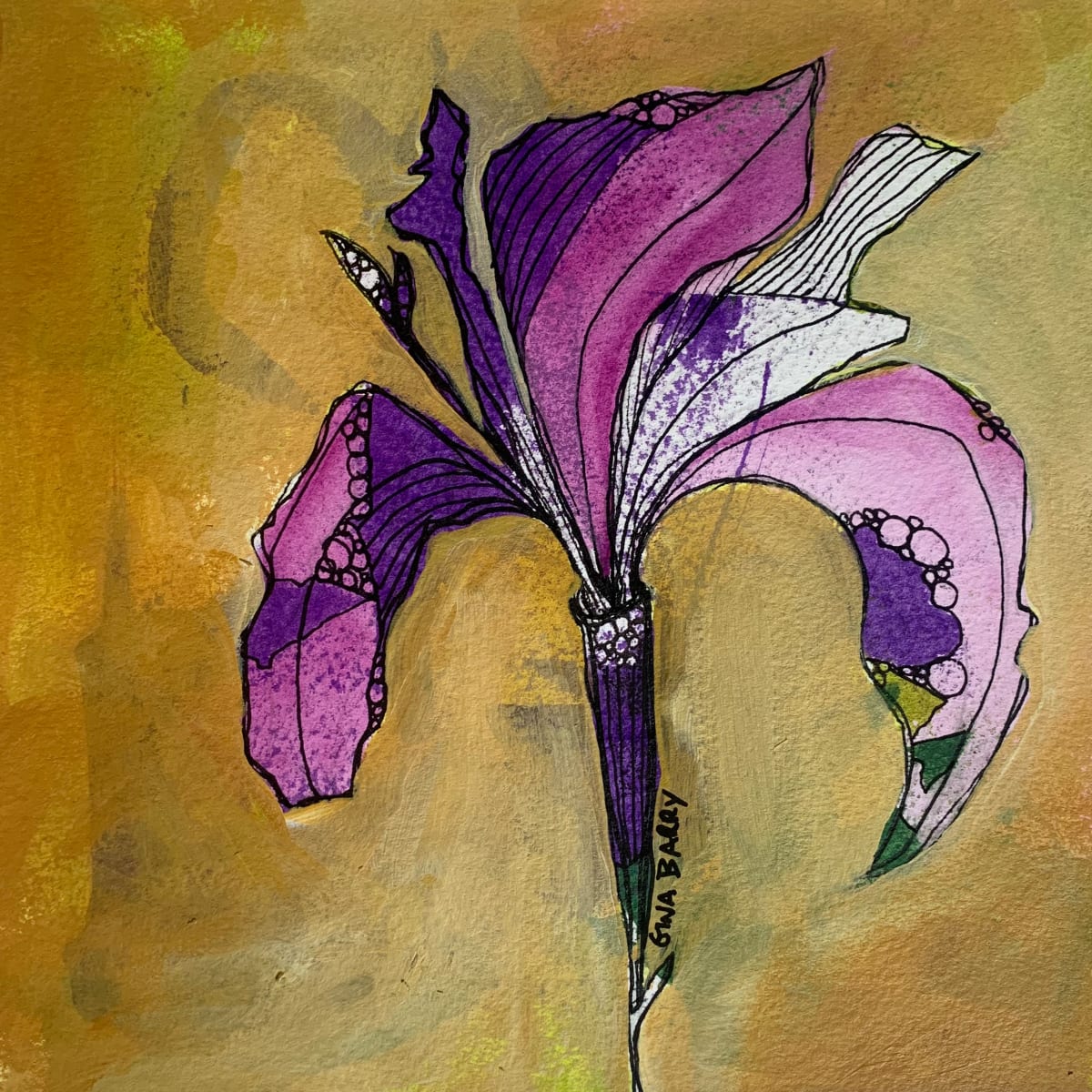 Purple Iris by Gina Barry, Image 2.